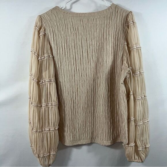 Mimi & Daphne Womens Beige Blouse 0492 - Picture 3 of 7